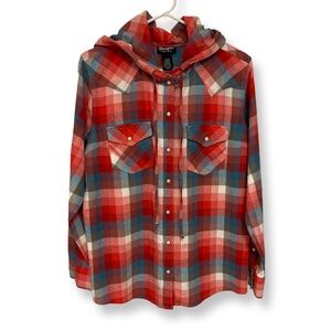 Wrangler Retro Plaid Top With Hood Women’s Large